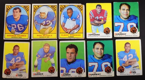 (10) Buffalo Bills Football Cards