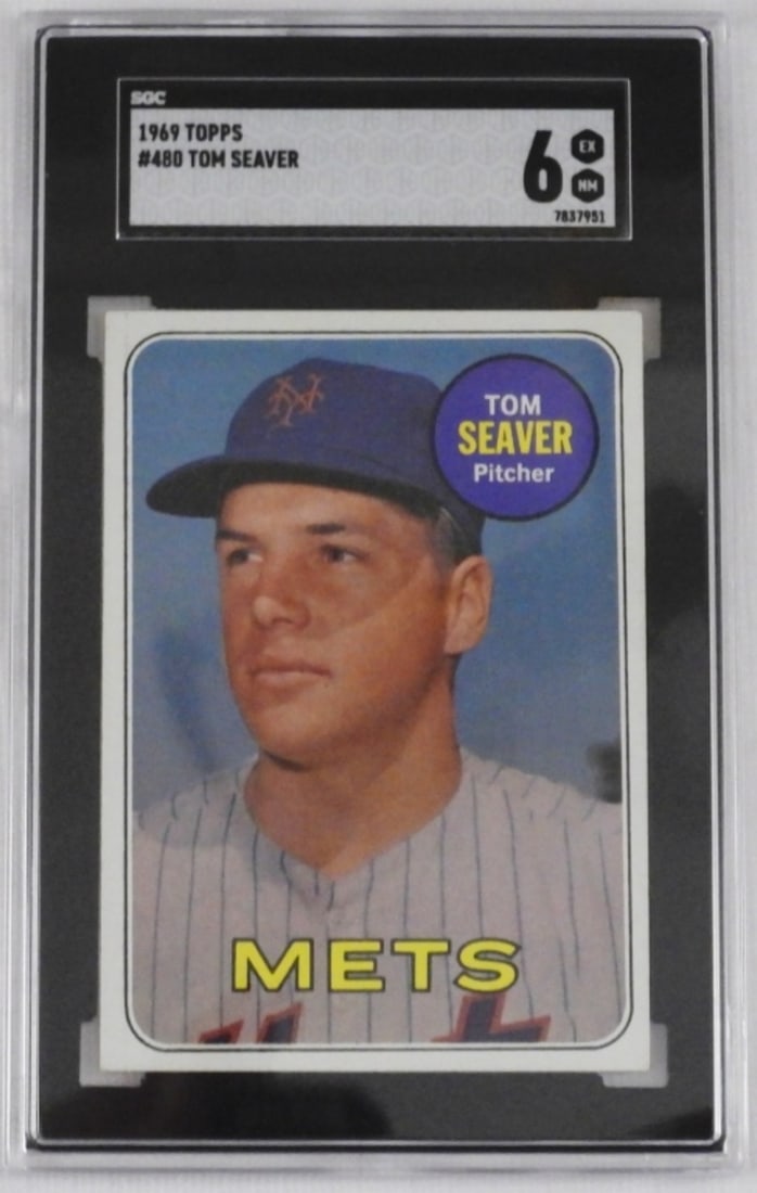 1969 TOPPS #480 Tom Seaver SGC Graded: SGC 6 EX NM