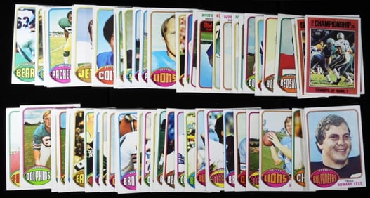 (80) Football Cards From 1970s