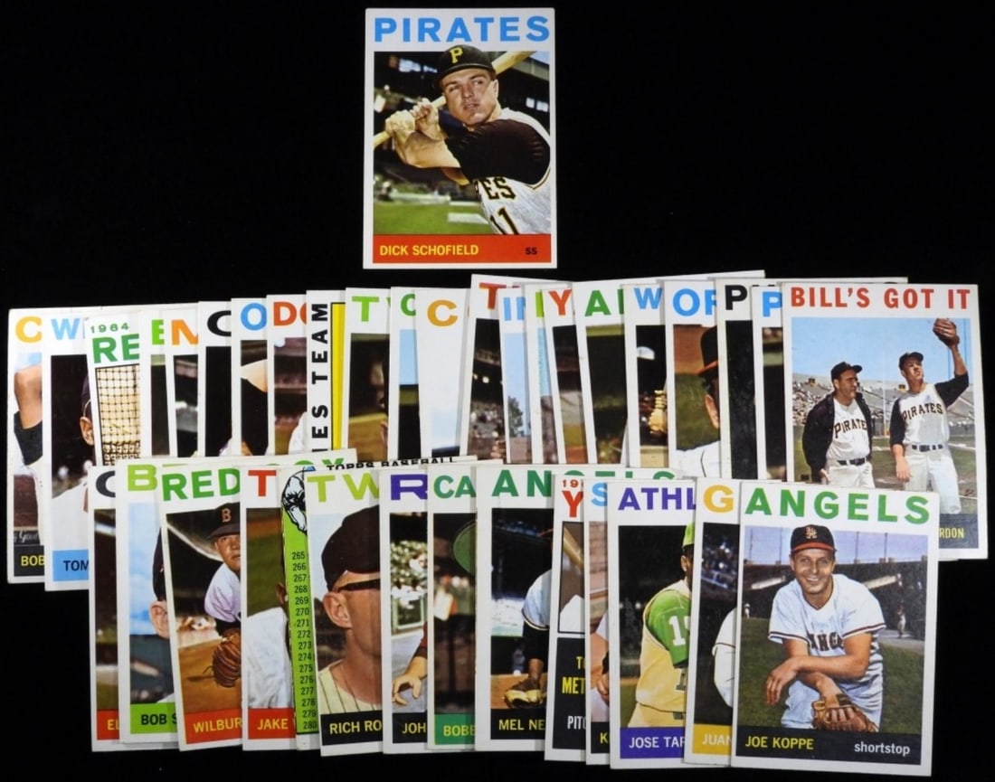 (37) TOPPS Baseball Cards 1964 (1 of 2)