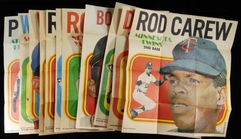 (10) 1970 TOPPS Baseball Mini-Posters 9x9
