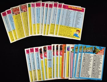 (28) Various Football Check Lists