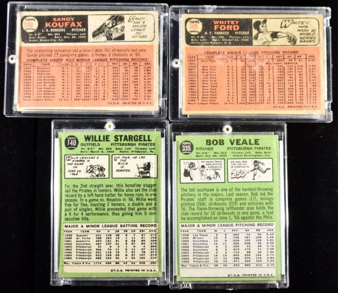 (4) Baseball Cards - 2