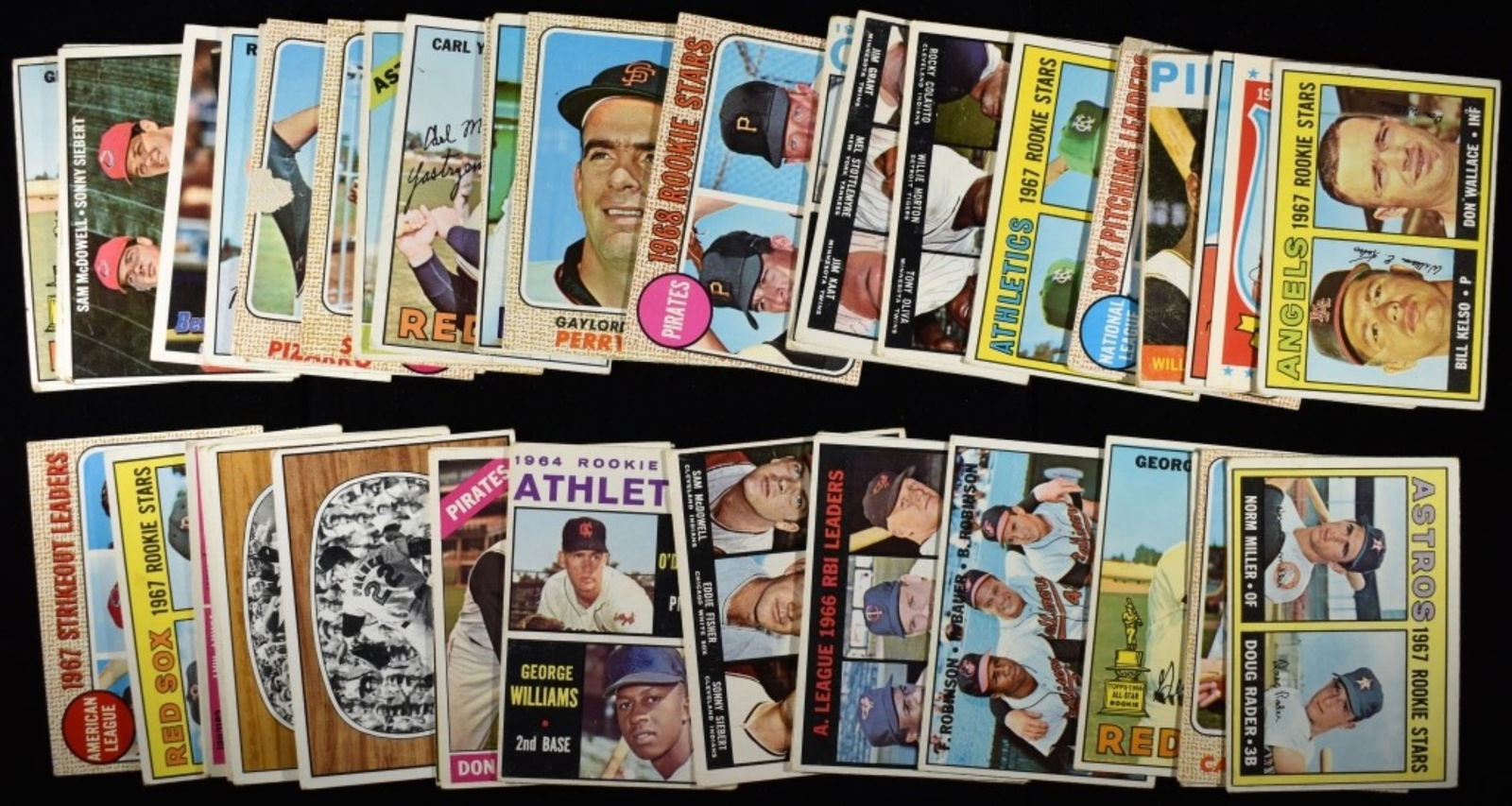 (45) Various Baseball Cards: Including Willie Stargell, Gordy Coleman, Gaylord Perry. Various conditions, duplicates possible
