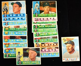 (21) 1960s Baseball Cards