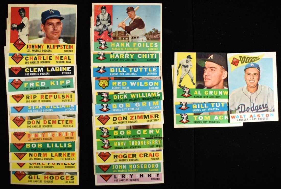 Medium Lot Of 1960s Baseball Cards: Carl Furillo, Norm Larker, Don Demeter, plus more. Conditions may vary, may have duplicates, and may include possible reprints.