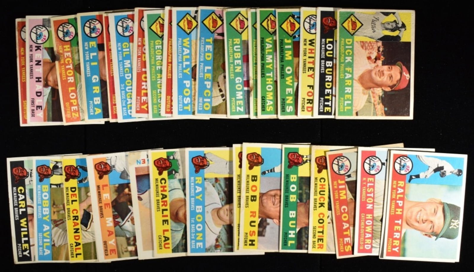 Large Lot Of 1960s Baseball Cards: Whitey Ford, Lou Burdette, Jim Owens, and more! Conditions may vary, may have duplicates, and may include possible reprints.