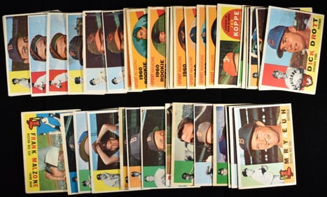 (40) 1960s Mixed Lot Of Baseball Cards