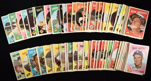 (80) 1959 Baseball Cards