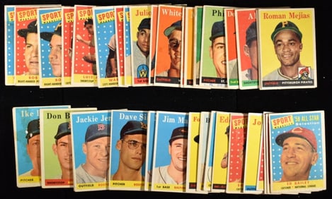 (40) 1958 Baseball Cards