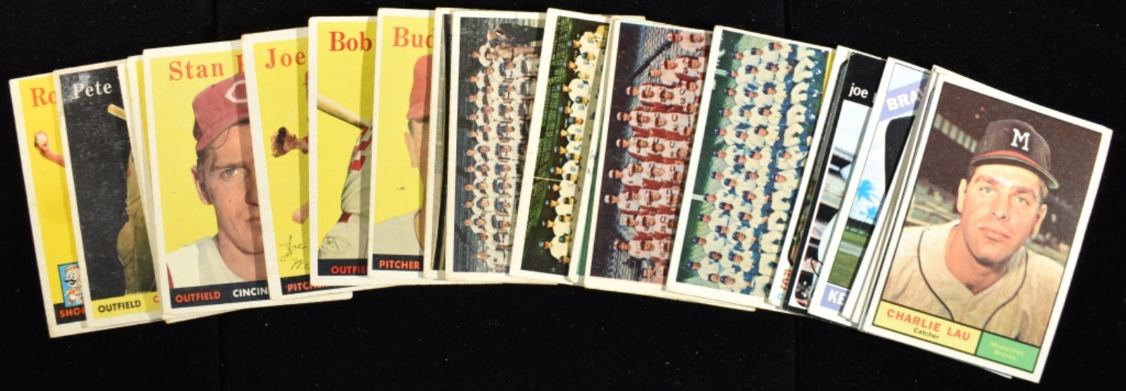 Small Mixed Baseball Cards Lot: Felix Millan, Charlie Lau, Lou Burdette. Conditions may vary. May have duplicates or reprints.