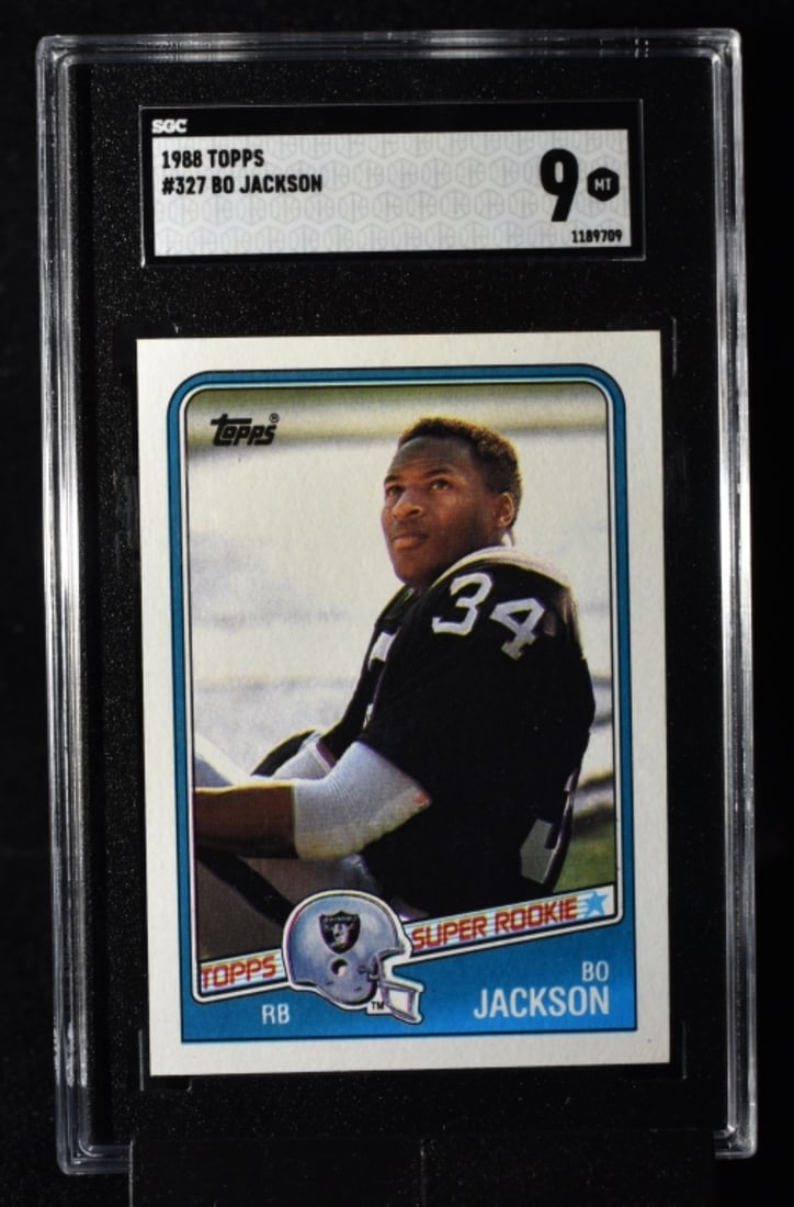 1988 TOPPS Bo Jackson # 327 SGC 9: SGC Graded 9 MT