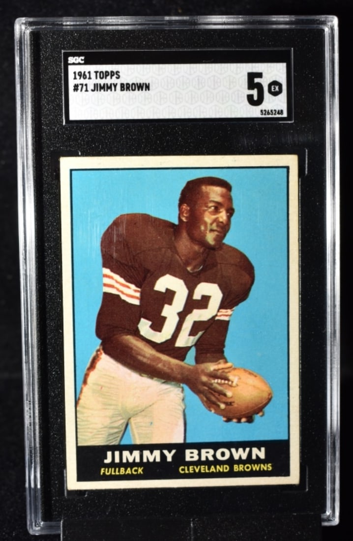 1961 TOPPS Jimmy Brown #71 SGC 5: SGC Graded 5EX