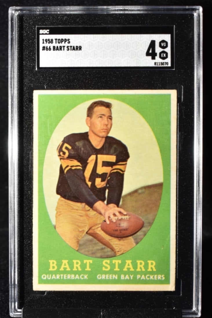 1958 TOPPS Bart Starr #66 SGC 4: SGC Graded 4VG EX