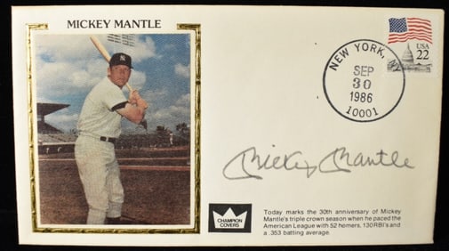 Mickey Mantle Mailing Envelope