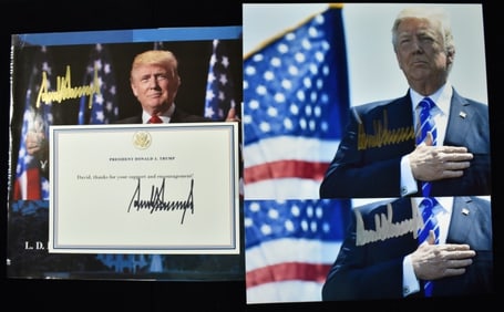 (4) Donald Trump Autographs