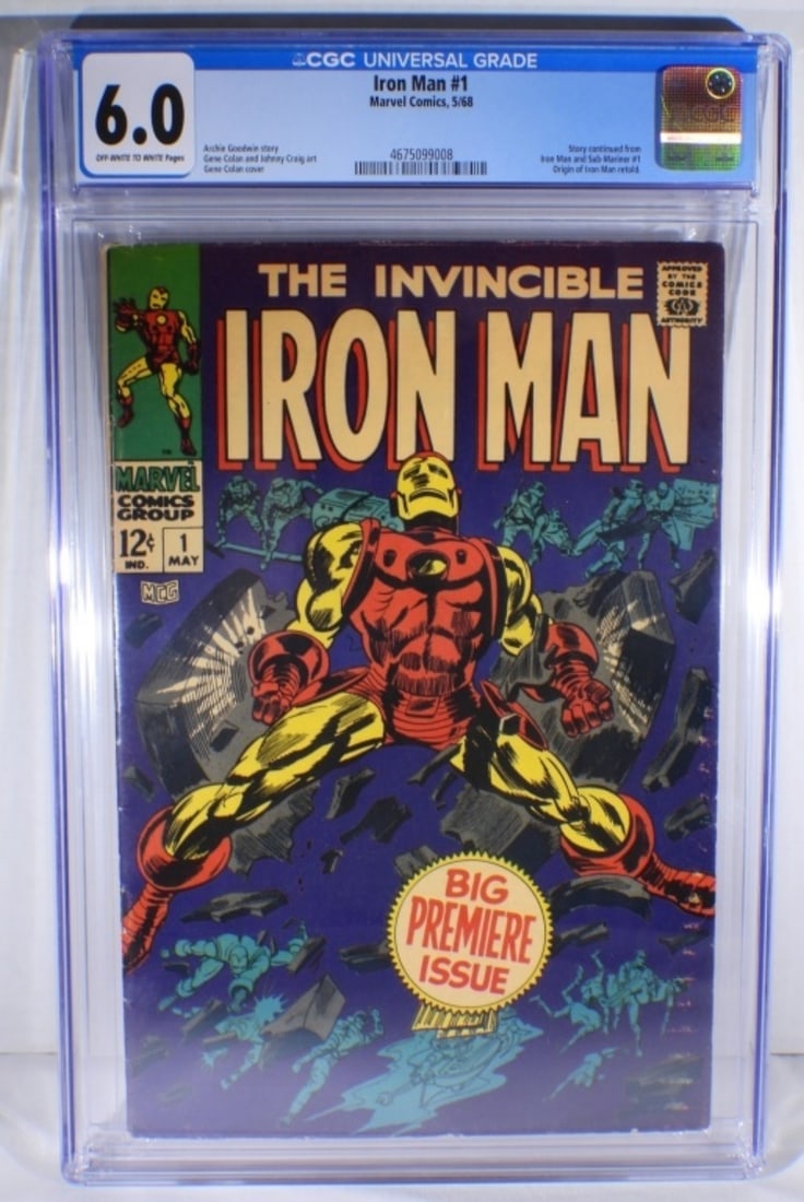 CGC 6.0 Iron Man Marvel #1 1968 (1 of 3)