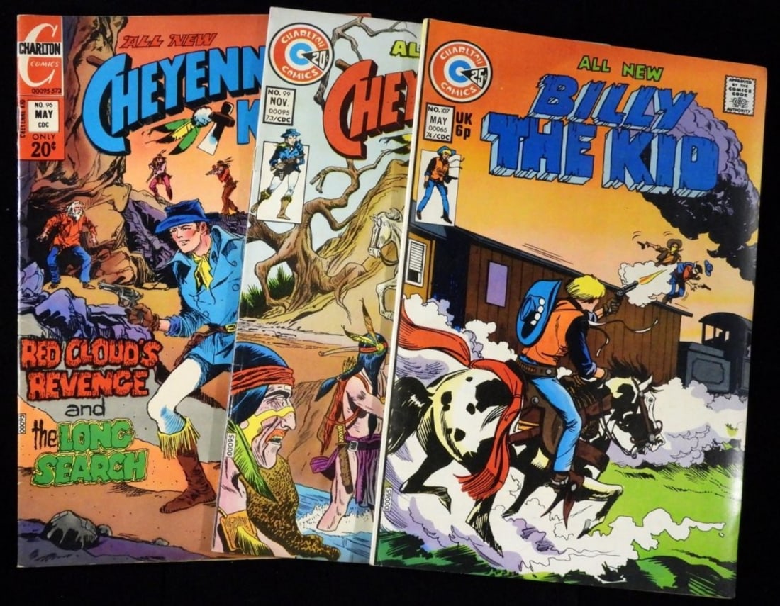(2) Cheyenne Kid & (1) Billy The Kid: Billy the kid #107. Cheyenne kid #99 & #96. Various conditions