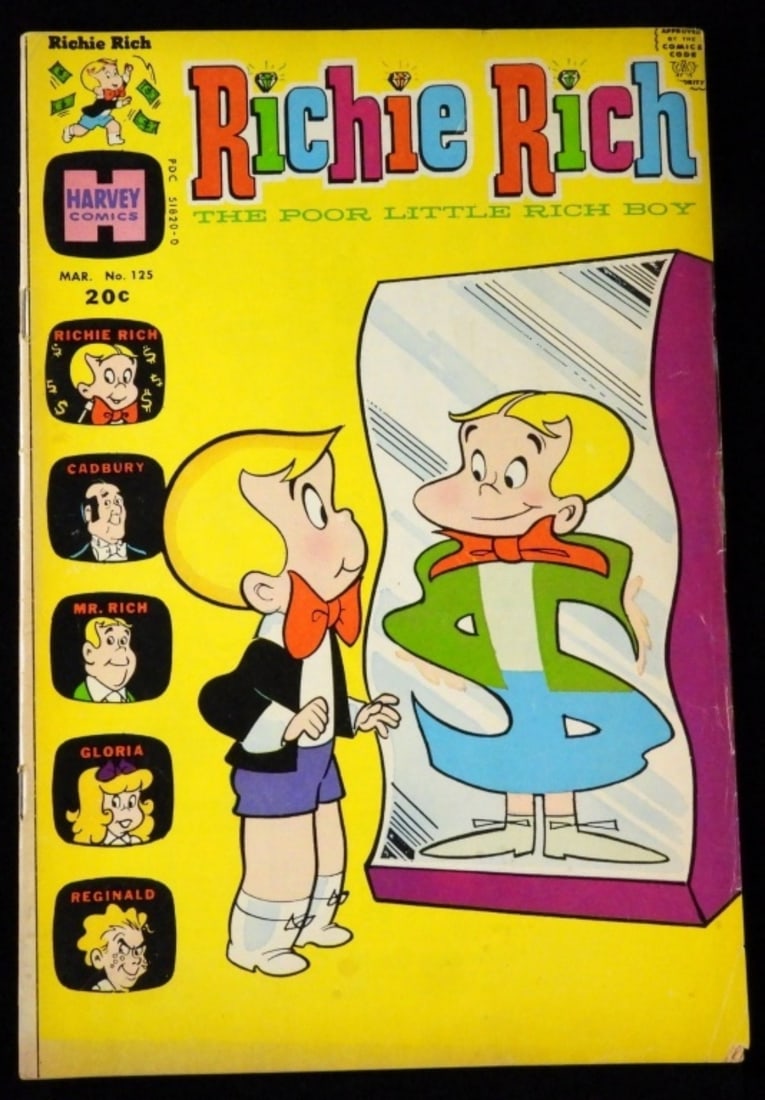 Richie Rich The Poor Little Rich Boy #125: Good condition. 1974