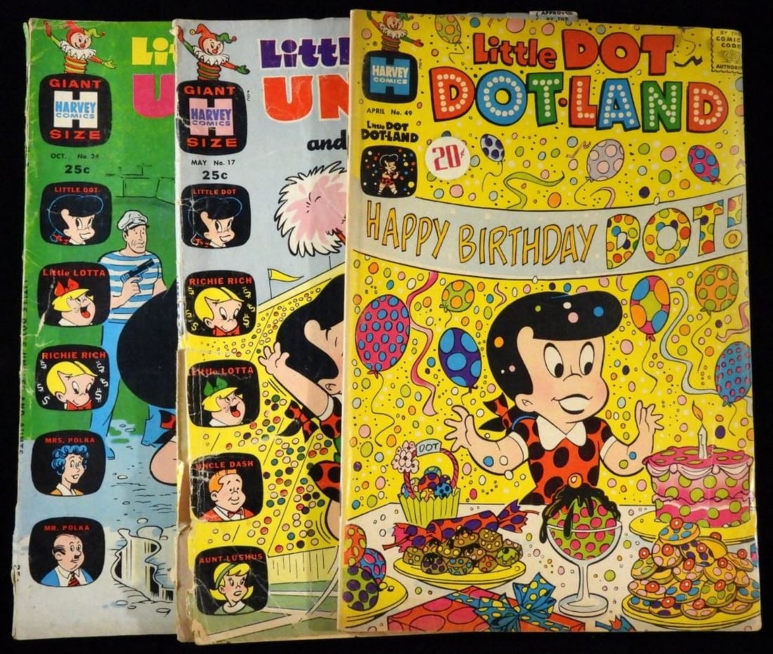 (3) Little Dots Aunts And Uncles: #49, #17, #24. Various conditions.