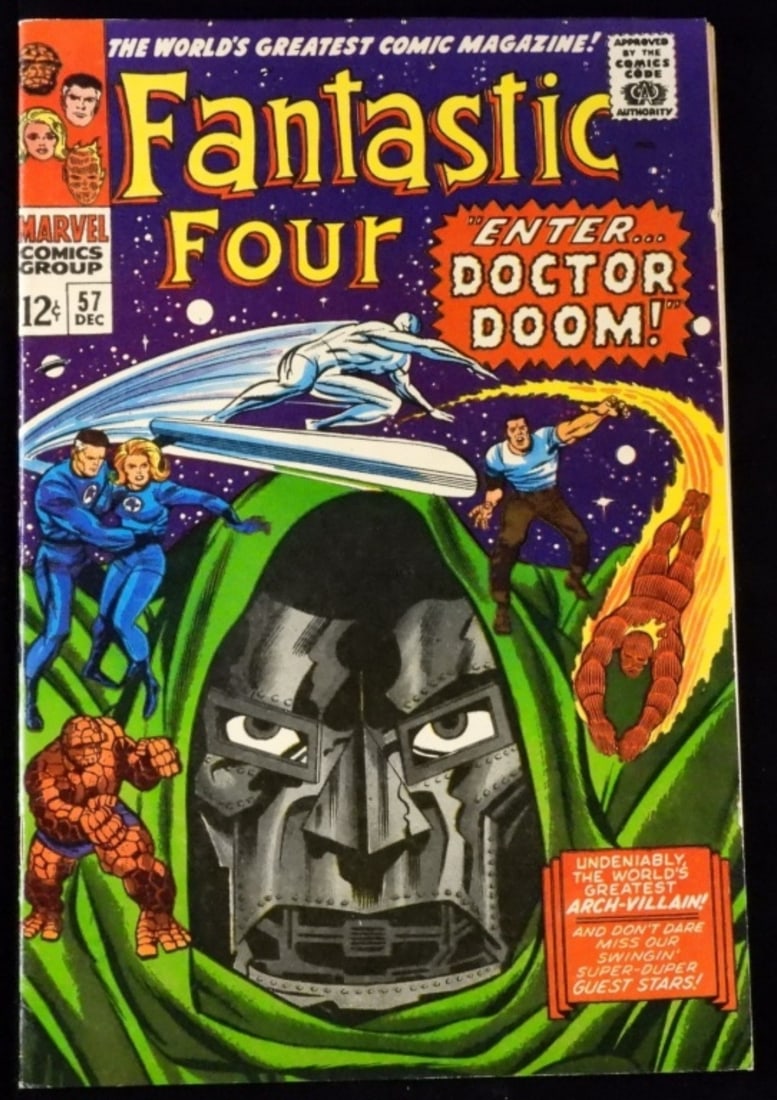 #57 Fantastic Four "Enter Doctor Doom!" (VG): 1966.VG condition.12-cent issue. Cover art by Jack Kirby