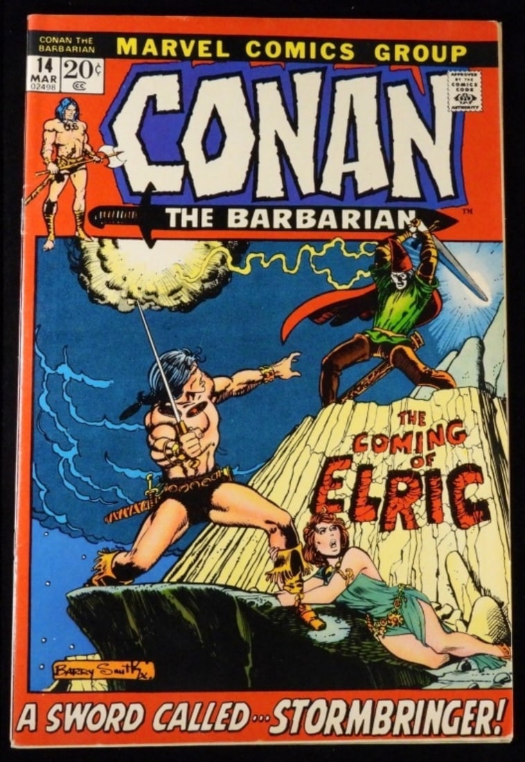 Conan The Barbarian #14 1972 (VG): VG condition. 1st cameo appearance of Kulan Gath, an ancient sorcerer. 1st appearance of Elric, a sorcerer, and the 428th Emperor of Melnibone