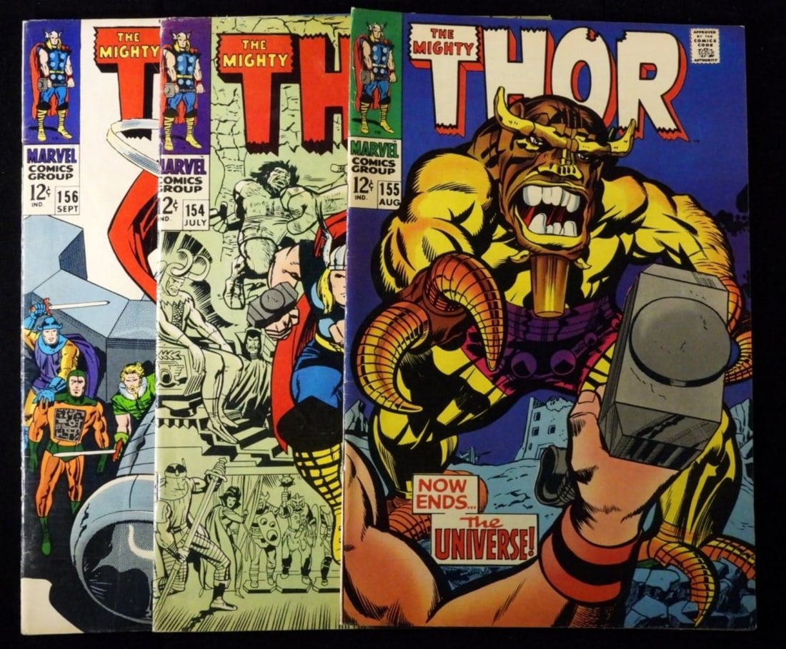 (3) The Mighty Thor Marvel 1968 (F/G) #154-156 (1 of 3)