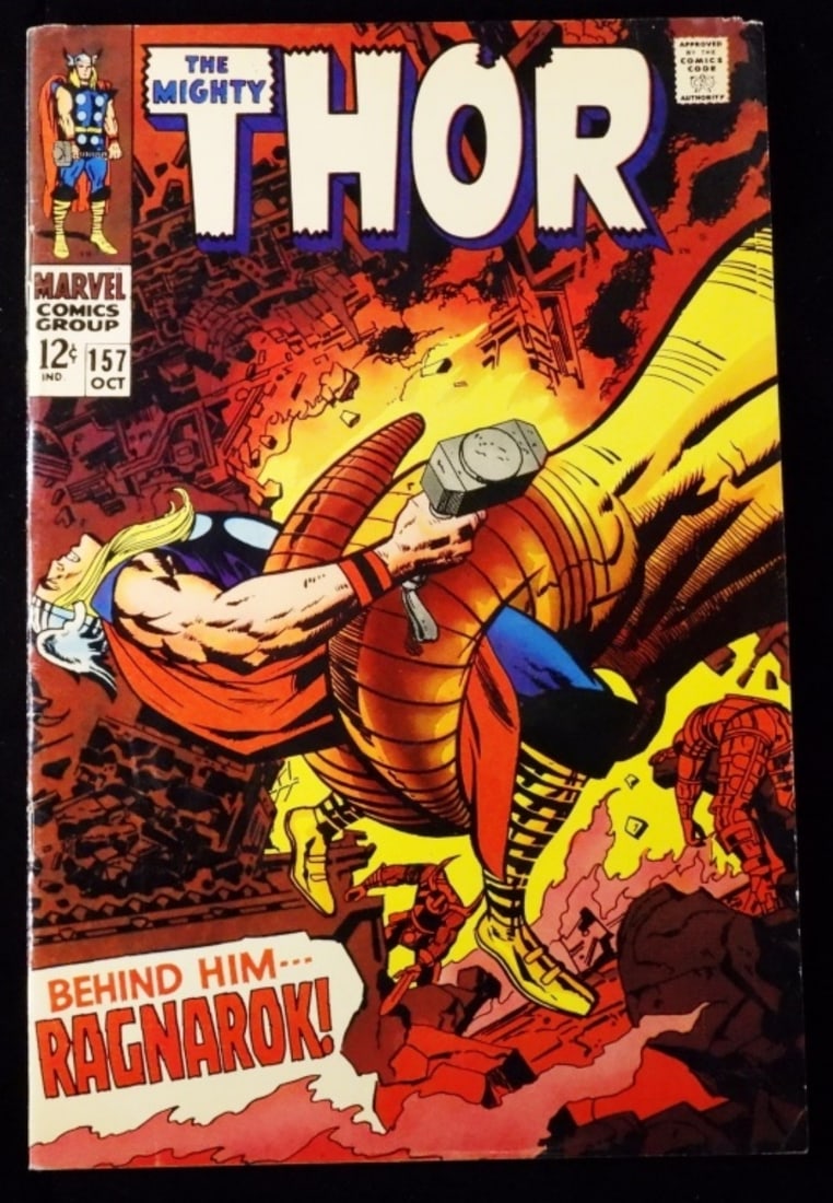 The Mighty Thor 1968 #157 Marvel (G): 1968. 12-cent issue. G condition with a rip on the top right corner, some creasing.