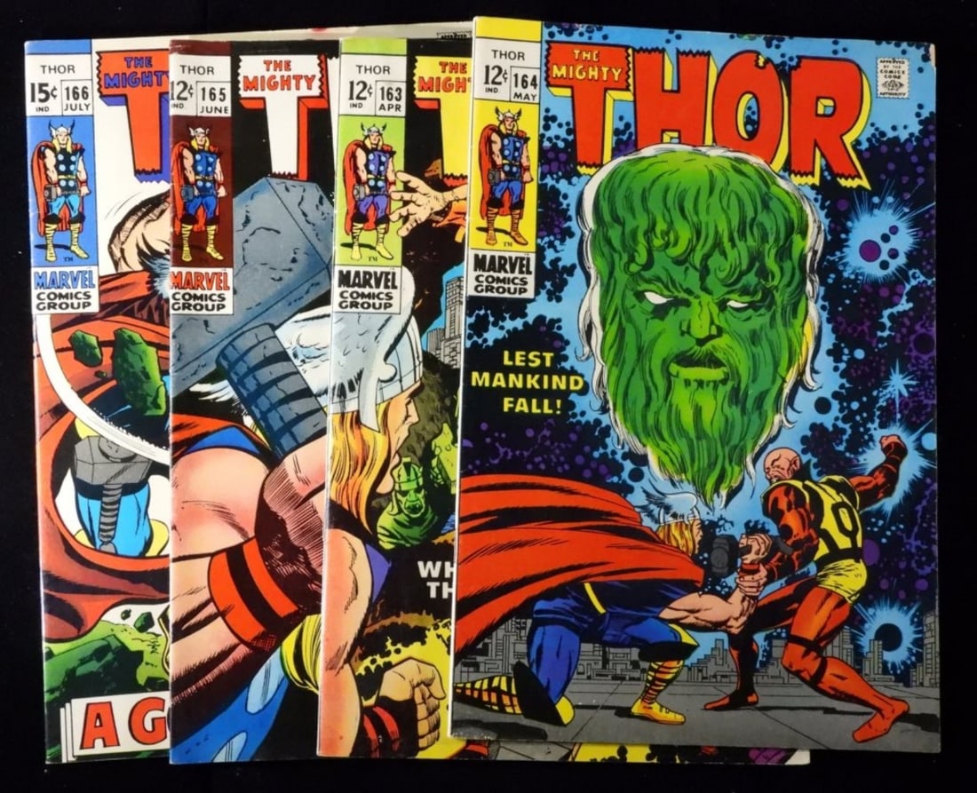 (4) #163-166 The Mighty Thor Marvel 1969 (1 of 3)