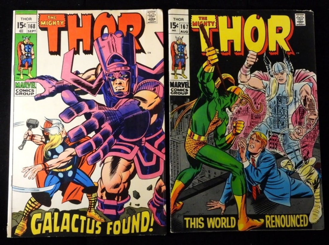 (2) #167 & 168 The Mighty Thor Marvel 1969 (G) (1 of 4)