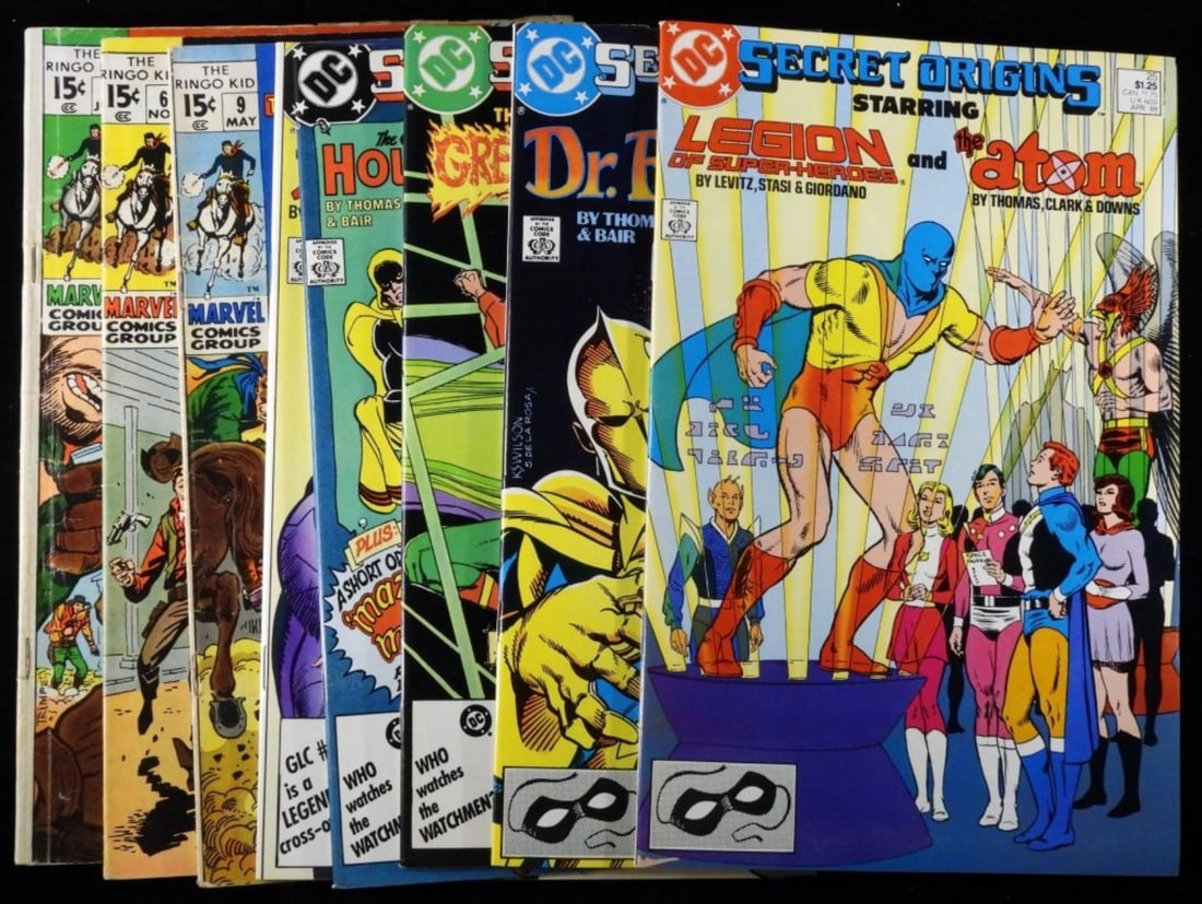 (5) DC Secret Origins & (3) The Ringo Kid: Secret Origins #s 9, 16, 18, 24, 25. The Ringo Kid Numbers 4, 6, and 9