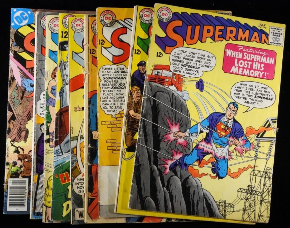 (9) Superman DC Comics F-VG 1964-1978 (1 of 2)