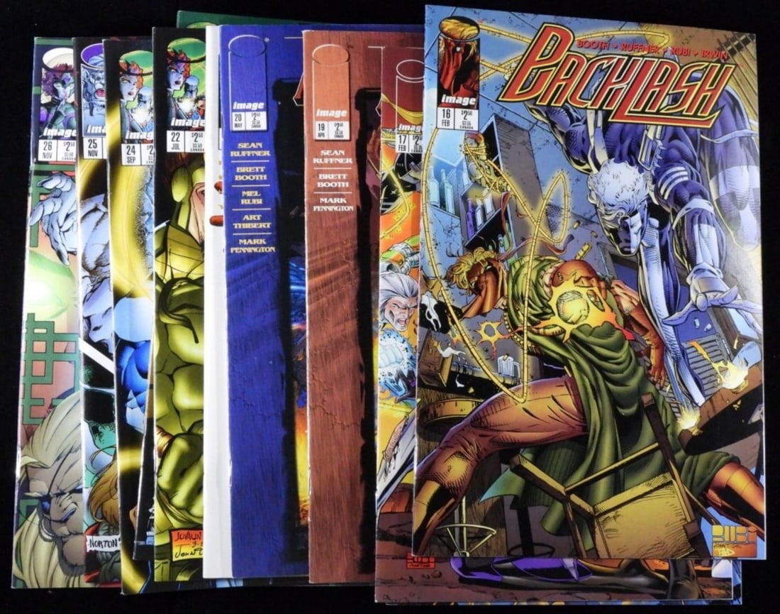 (11) Backlash Comics By Image 16-26 VG: Follow us on Facebook, Instagram, X, and TikTok.