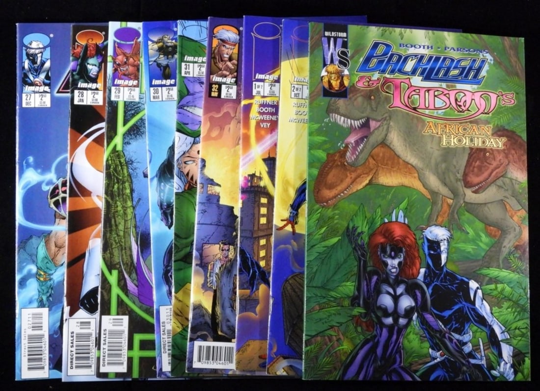 (9) Image Comics Backlash: Numbers 27-32, Backlash Spider-Man 1 and 2, Backlash & Taboo's African Holiday