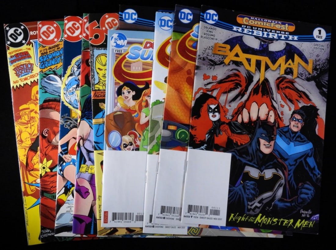 (11) DC Comicfest & Infinity Inc Comics VG: Infinity #s 4, 5, 6, & 19. Comic fest Batman, (3) SuperHero Girls, & Wonder Woman.