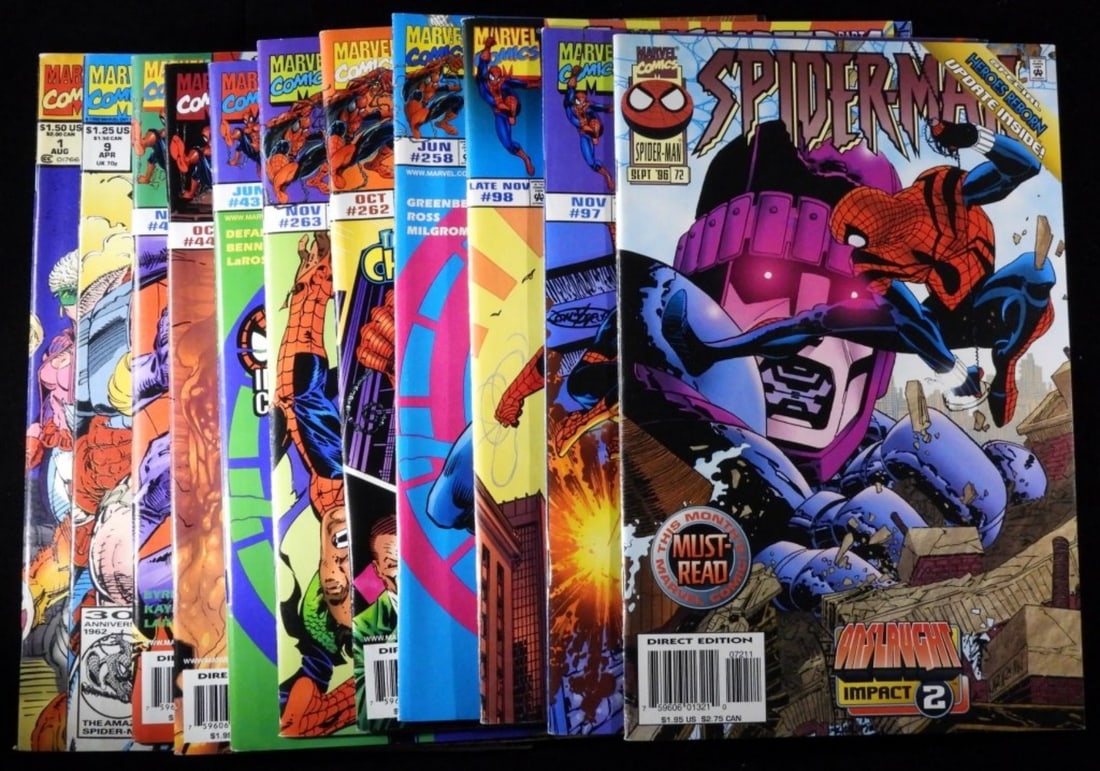 (9) Spider-Man & (2) X-Force Comics VG (1 of 2)