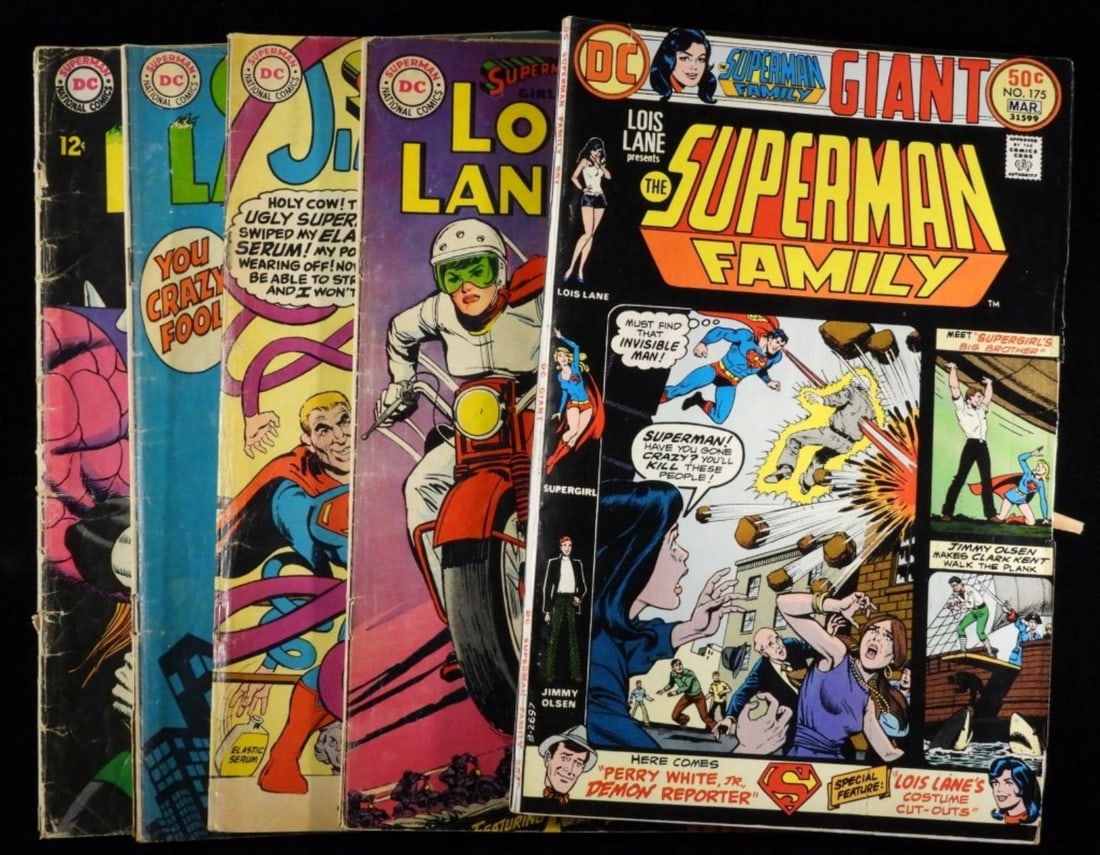Lot of (5) DC Comics Good/Fair Condition: Giant Superman # 175, Superman's Girlfriend Lois Lane #83, Superman's Pal Jimmy Olsen # 111, Green Lantern #56, and Green Lantern #61
