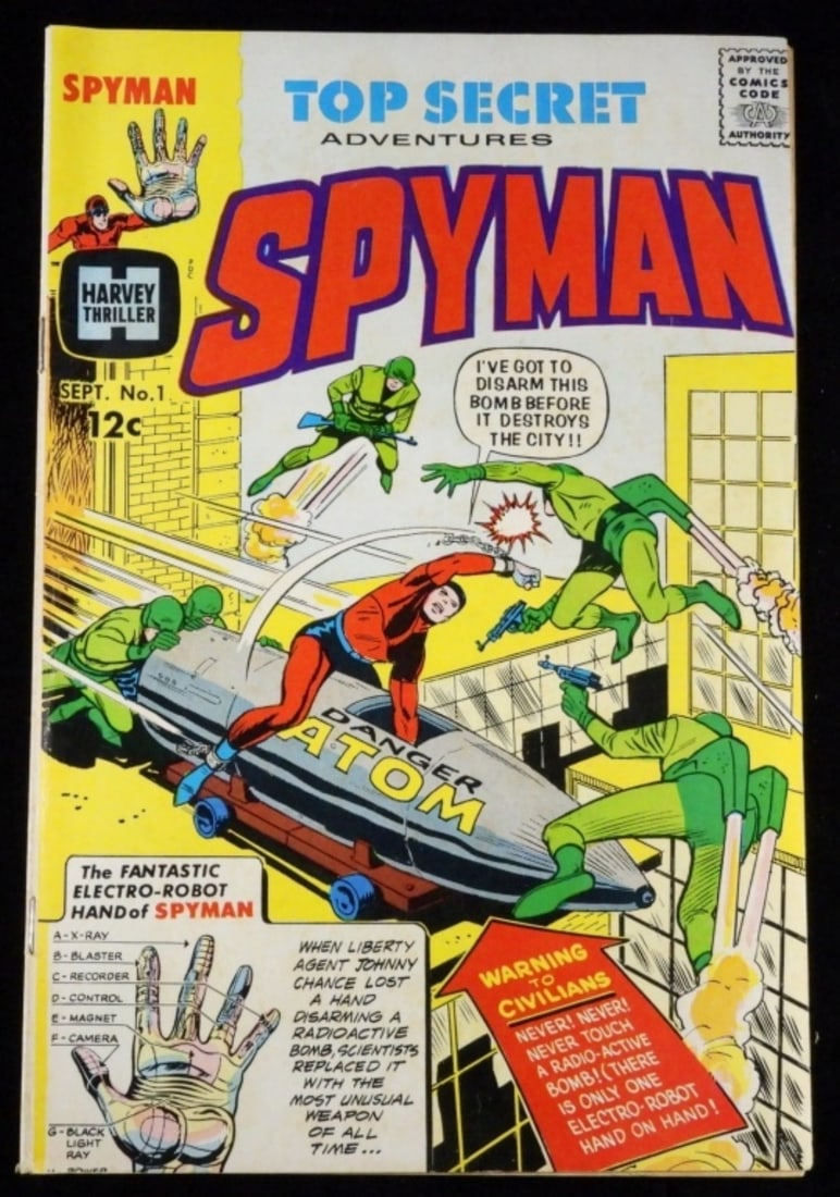 1970 Harvey Thriller-Spyman No. 1 Issue: Good Condition