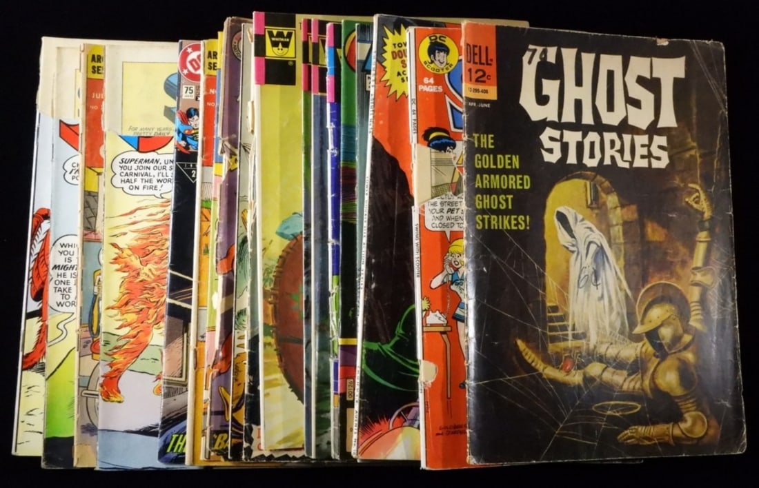 Misc lot of 20 Different Comics- See Description: Includes- The Flash #158, Archie Comics, Whitman Comics, Dell Ghost Stories Apr-June, and MORE!! Mix of Good, Fair, and Fine. Some with no tears and some have Issue #s cut off.