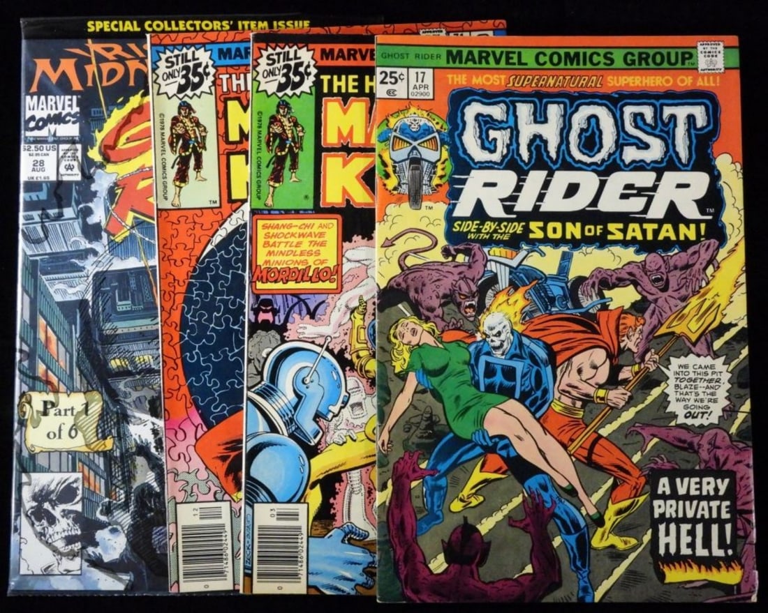 Marvel 2 EA Master of Kung Fu and Ghost Rider: All in very good condition