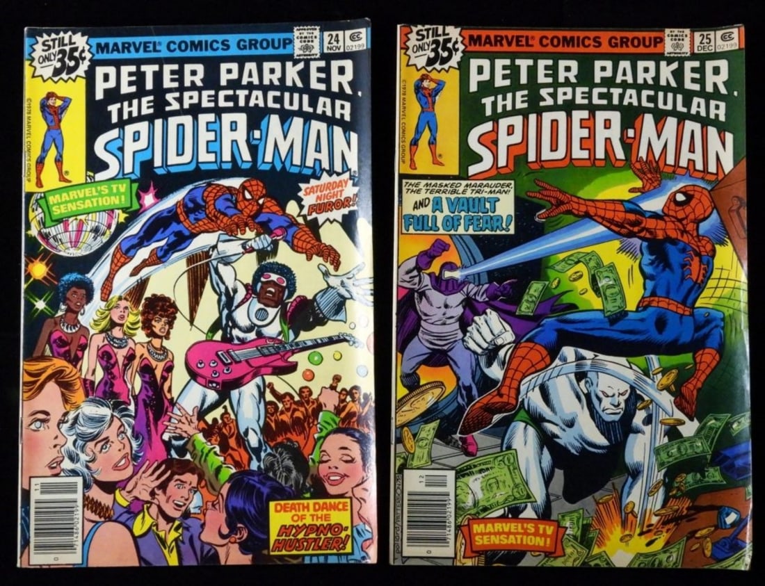 2-Peter Parker Spectacluar World of Spiderman: # 24 and 25! In very good conditon. Minor wear to covers and spine, no torn or loose pages