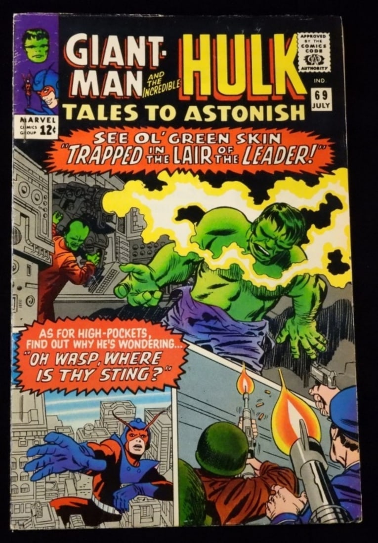 Tales to Astonish #69: Last Giant-Man & Wasp in Title - Hulk - Kirby - 1965 VF