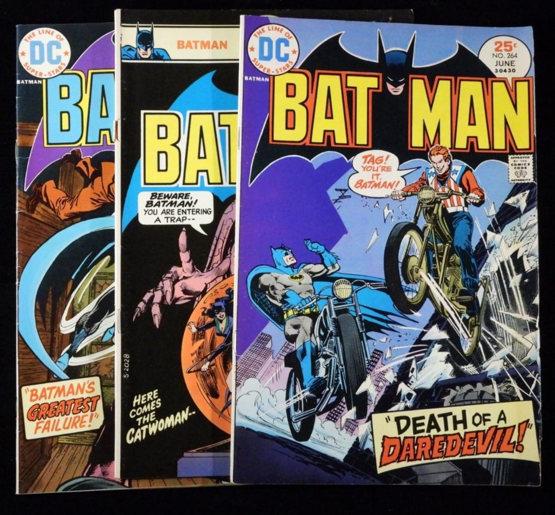 3- DC Batman Comics; # 264, 265, and 266: G/VG conidtions. No missing pages. Spine in good contion