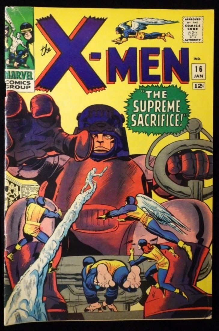 Marvel The X-Men #16 1966 (G/VG): 1966 G/VG condition, some creasing and rips along the edge. #16