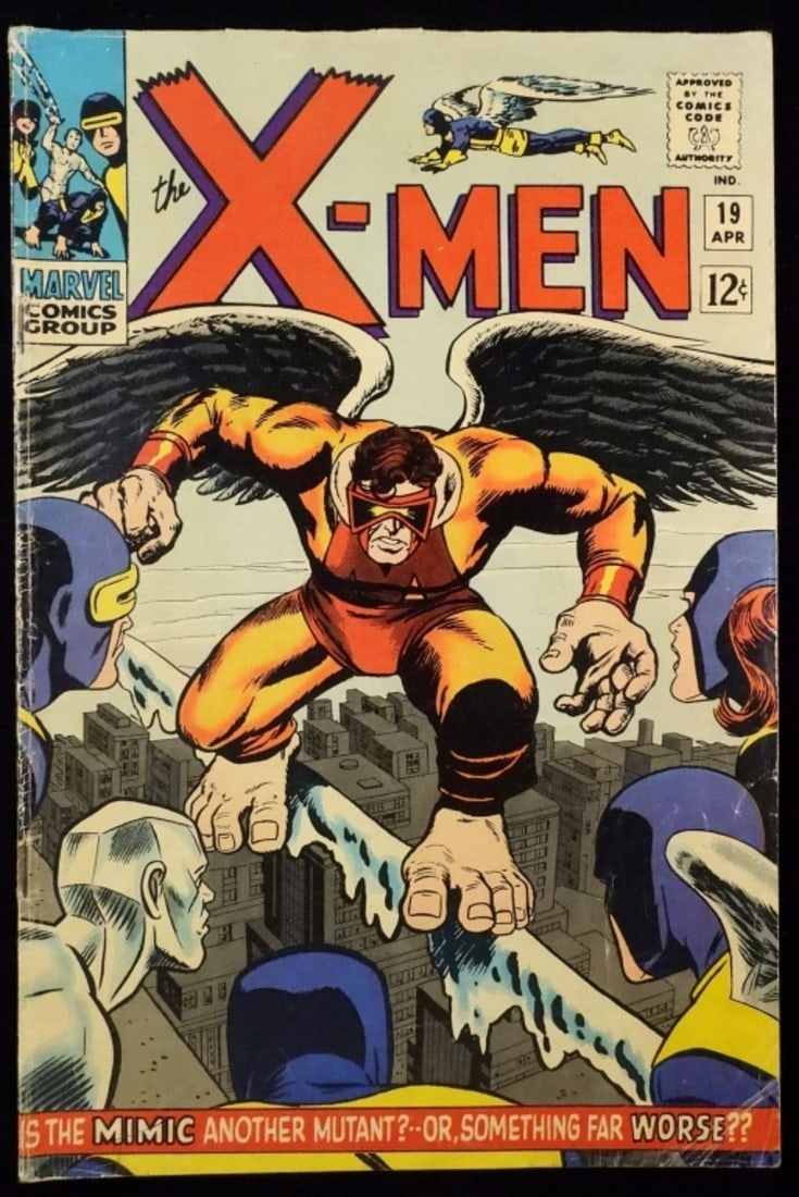 #19 The X-Men Marvel 1966 (G/VG): 1966 G/VG condition, creasing along the edges and spine
