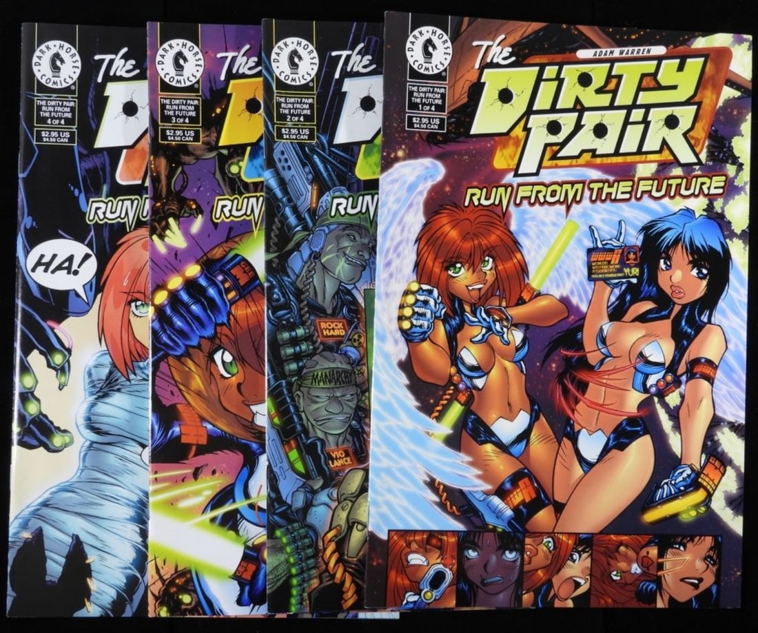 Dirty Pair: Run from the Future #1-4 VG: Dark Horse Comics, 2000 Adam Warren