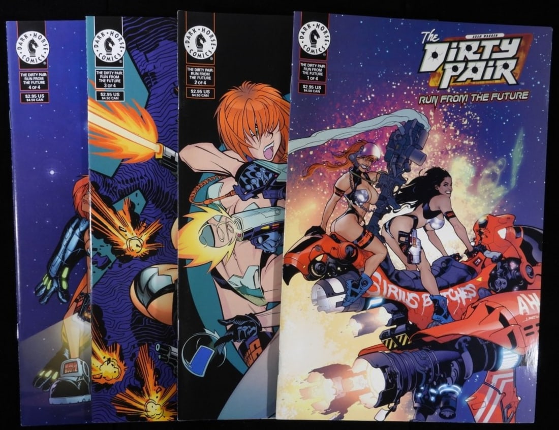 The Dirty Pair Run From The Future VG: Dark House Comics, 2000 Adam Warren #s 1-4