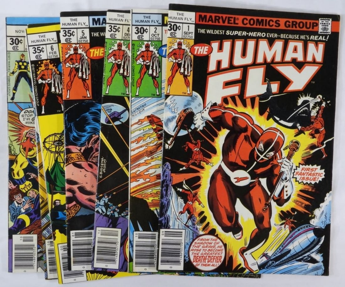 (7) Marvel VG Comics: Human Fly 1-6, The Man Called Nova 12, & 14/
