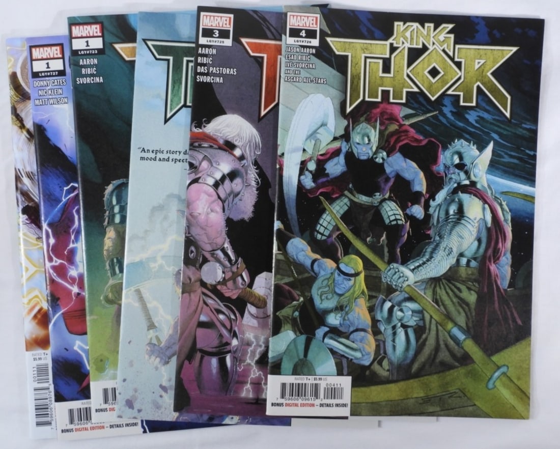 (2) Thor & (4) King Thor VG: Numbers: 1-4 King Thor. (1) 2018 Number 1. (1) 2019 Number 1