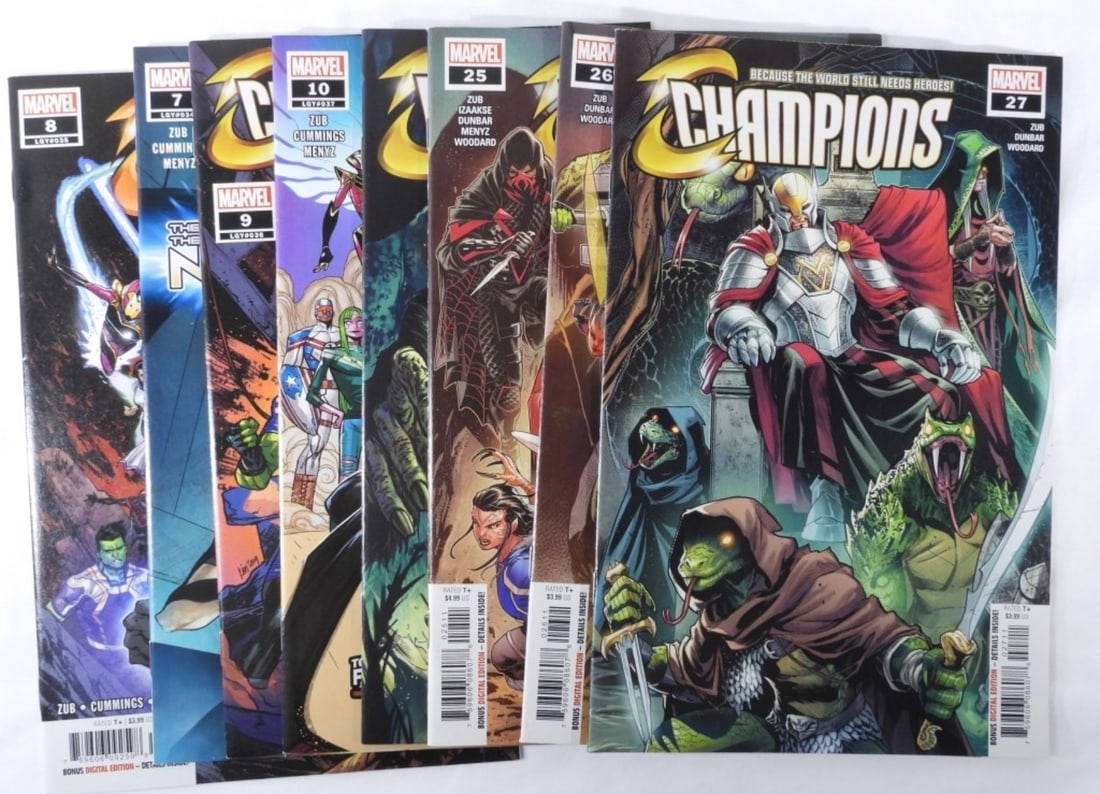 (8) Champions Marvel 2019 VG 7-10, 23, 25-27: Bid now